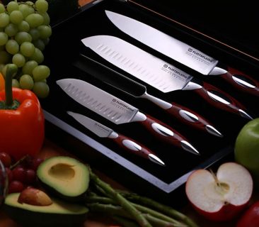 Flint and Flame 5 Piece Gourmet Set in Wooden Box