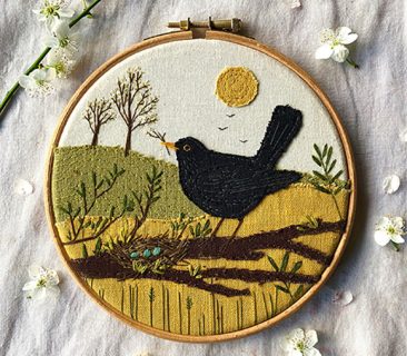 Blackbird Appliqué and Embroidery Kit