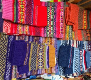 Fair isle gloves and scarfs