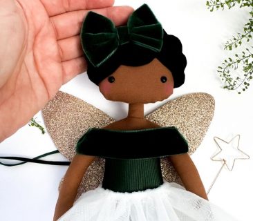 Forest Green Velvet Fairy Tree Topper