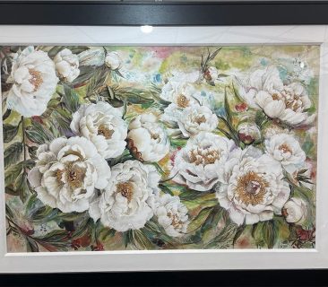 Peony White Knight - Original Painting