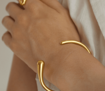 Open Droplet Cuff Bangle