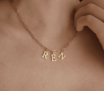 Personalised Letter Paperclip Necklace