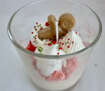 Christmas Gingerbread Man Candle
