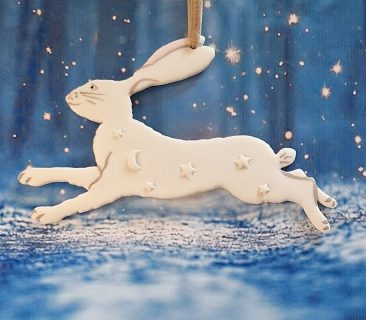 Moonlight Hare Raised Stars