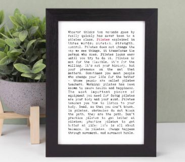 Pilates Quotes : A5 Gift Print