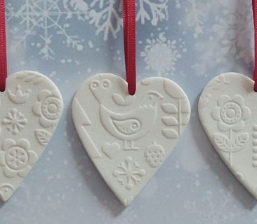 Scandi White Heart Set of 3