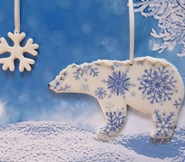 Snow Bear with Snow & Snowflake