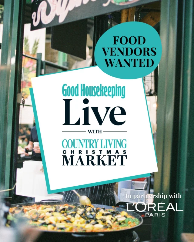 Got something delicious?

Good Housekeeping Live with Country Living Christmas Market is back for 2025, this time in partnership with L’Oréal Paris! Join us for four festive days and serve up irresistible bites and sips to thousands of holiday shoppers.

Be part of the magic. Apply now, link in bio. 🎄